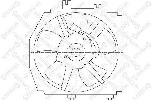 Вентилятор, охлаждение двигателя STELLOX 29-99448-SX