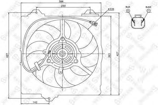 Вентилятор, охлаждение двигателя STELLOX 29-99459-SX