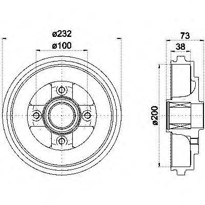 Тормозной барабан HELLA PAGID 8DT 355 300-691