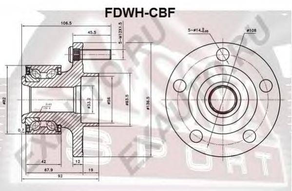 Ступица колеса ASVA FDWH-CBF