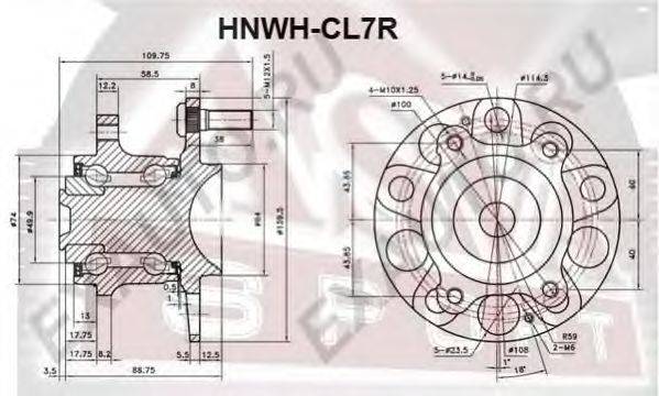 Ступица колеса ASVA HNWH-CL7R