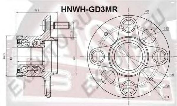 Ступица колеса ASVA HNWHGD3MR