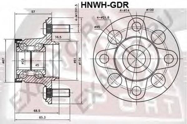 Ступица колеса ASVA HNWH-GDR