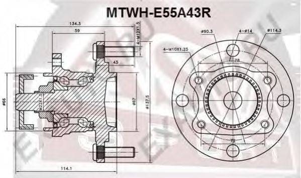 Ступица колеса ASVA MTWH-E55A43R