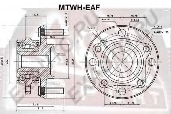 Ступица колеса ASVA MTWHEAF