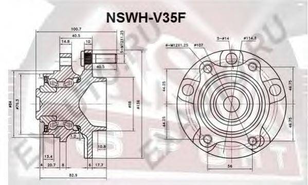 Ступица колеса ASVA NSWHV35F