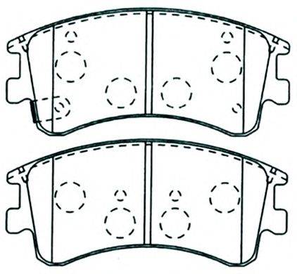 Комплект тормозных колодок, дисковый тормоз ASVA AKD-1290
