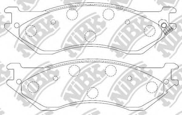 Комплект тормозных колодок, дисковый тормоз NiBK PN0079