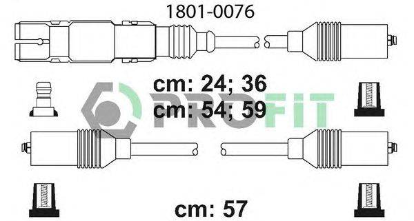 Комплект проводов зажигания PROFIT 18010076