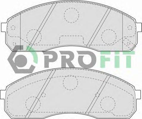 Комплект тормозных колодок, дисковый тормоз PROFIT 5000-1595