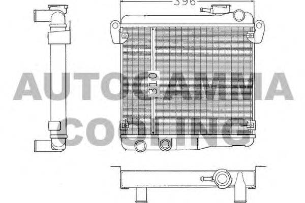 Радиатор, охлаждение двигателя AUTOGAMMA 100248