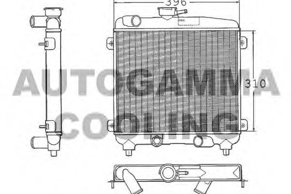 Радиатор, охлаждение двигателя AUTOGAMMA 100302