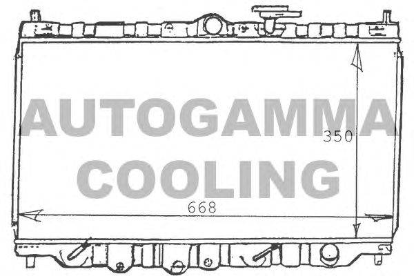 Радиатор, охлаждение двигателя AUTOGAMMA 100407