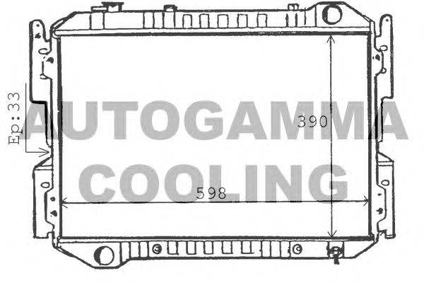 Радиатор, охлаждение двигателя AUTOGAMMA 100510