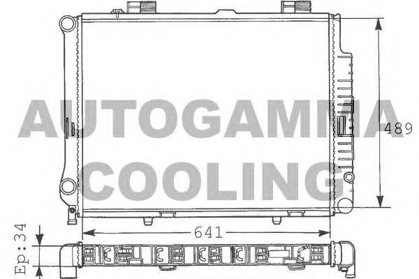 Радиатор, охлаждение двигателя AUTOGAMMA 100554