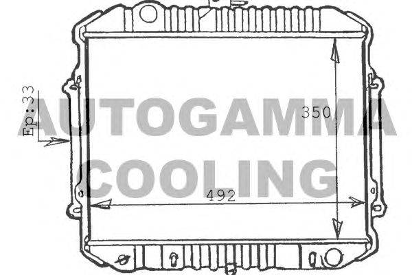 Радиатор, охлаждение двигателя AUTOGAMMA 100564
