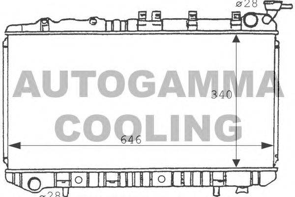 Радиатор, охлаждение двигателя AUTOGAMMA 100633