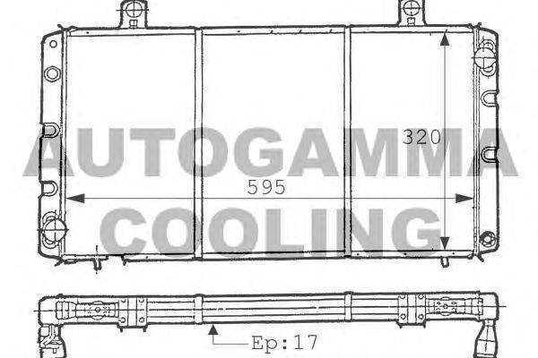 Радиатор, охлаждение двигателя AUTOGAMMA 100933