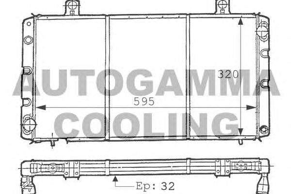 Радиатор, охлаждение двигателя AUTOGAMMA 100934