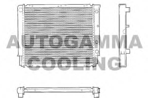 Радиатор, охлаждение двигателя AUTOGAMMA 101288
