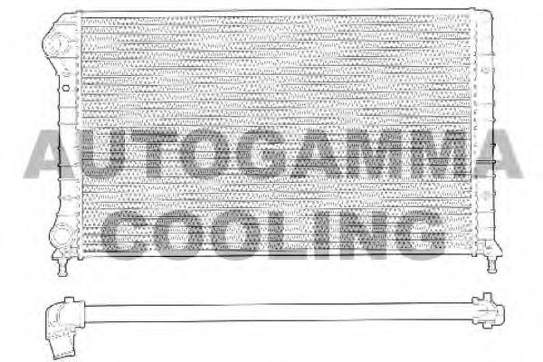 Радиатор, охлаждение двигателя AUTOGAMMA 102962