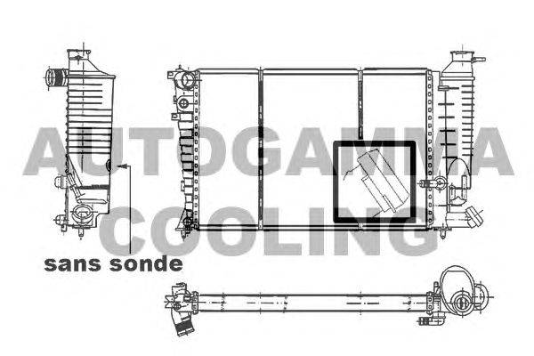 Радиатор, охлаждение двигателя AUTOGAMMA 103205