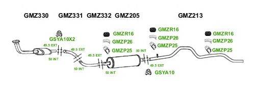 Система выпуска ОГ GT Exhaust 1215