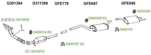 Система выпуска ОГ GT Exhaust 9398