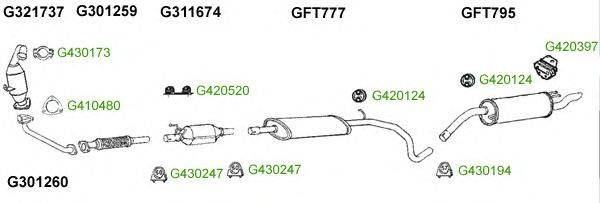 Система выпуска ОГ GT Exhaust 9730