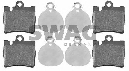 Комплект тормозных колодок, дисковый тормоз SWAG 23078