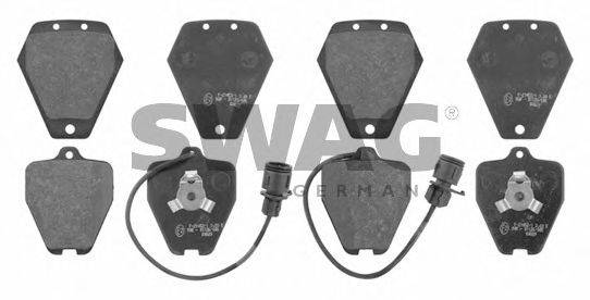 Комплект тормозных колодок, дисковый тормоз SWAG 30916999