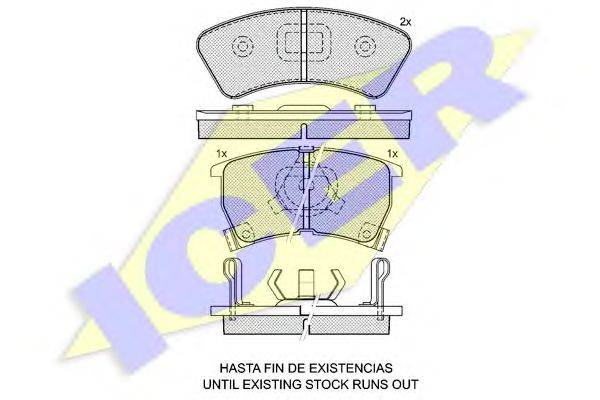 Комплект тормозных колодок, дисковый тормоз ICER 21550