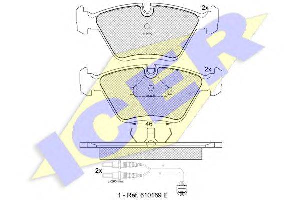 Комплект тормозных колодок, дисковый тормоз DOYEN GDB1098