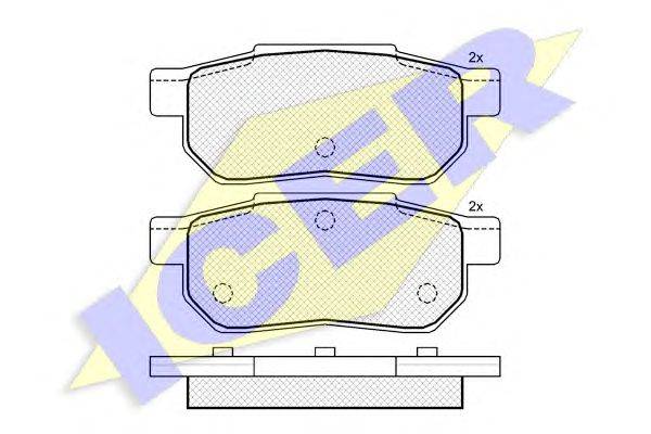 Комплект тормозных колодок, дисковый тормоз FIRST LINE 1495