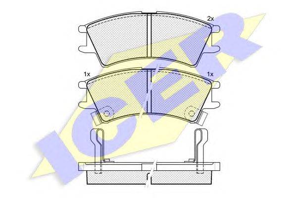 Комплект тормозных колодок, дисковый тормоз ICER 23238
