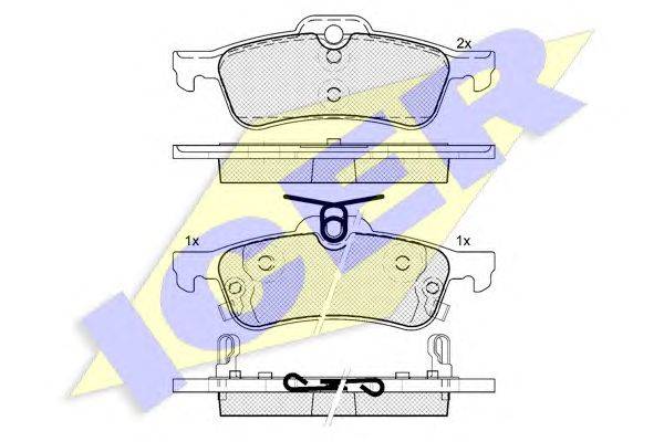 Комплект тормозных колодок, дисковый тормоз ICER 24574
