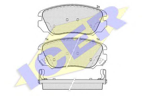 Комплект тормозных колодок, дисковый тормоз ICER 24415