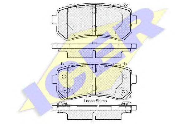 Комплект тормозных колодок, дисковый тормоз JURID 573430B
