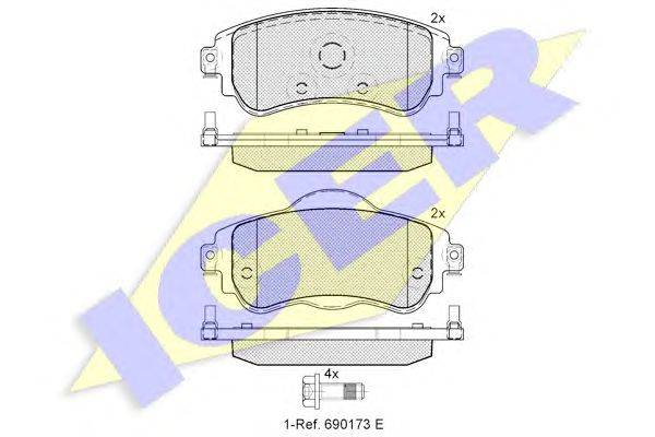 Комплект тормозных колодок, дисковый тормоз LUCAS ELECTRICAL GDB1917