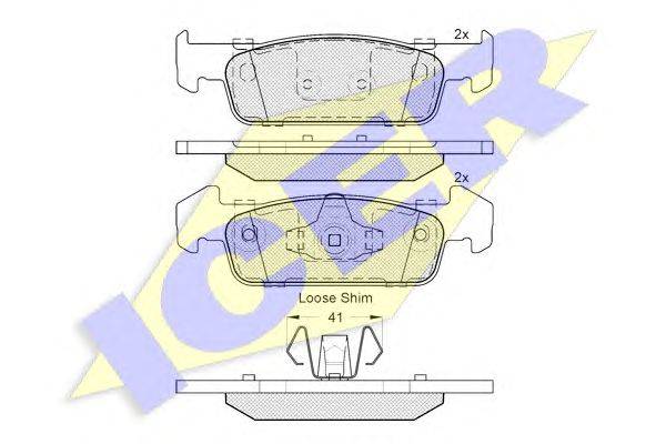 Комплект тормозных колодок, дисковый тормоз REMSA 2154010