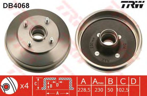 Тормозной барабан TRW DB4068