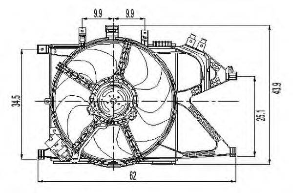 NRF (НОМЕР: 47011) Вентилятор, охлаждение двигателя