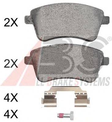 Комплект тормозных колодок, дисковый тормоз A.B.S. 37841 OE