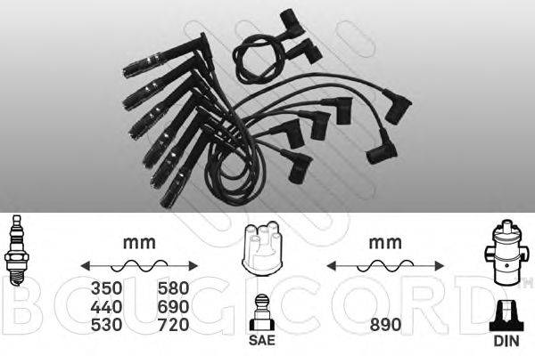 Комплект проводов зажигания BOUGICORD 9514