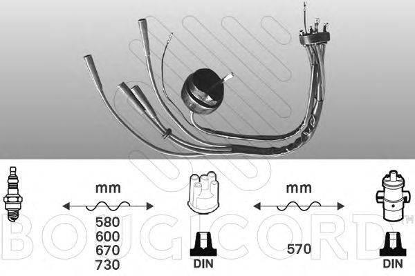 Комплект проводов зажигания BOUGICORD 6203