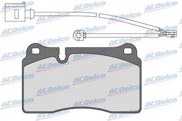 Комплект тормозных колодок, дисковый тормоз ACDelco AC0581376AD