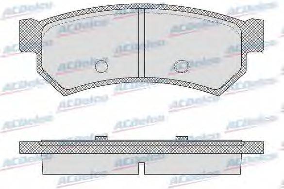 Комплект тормозных колодок, дисковый тормоз ACDelco AC0581564D