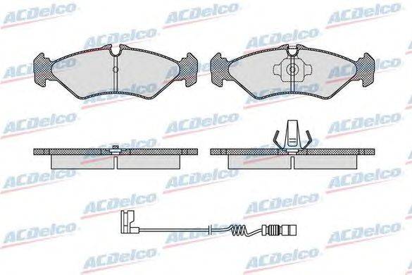 Комплект тормозных колодок, дисковый тормоз ACDelco AC0581614AD