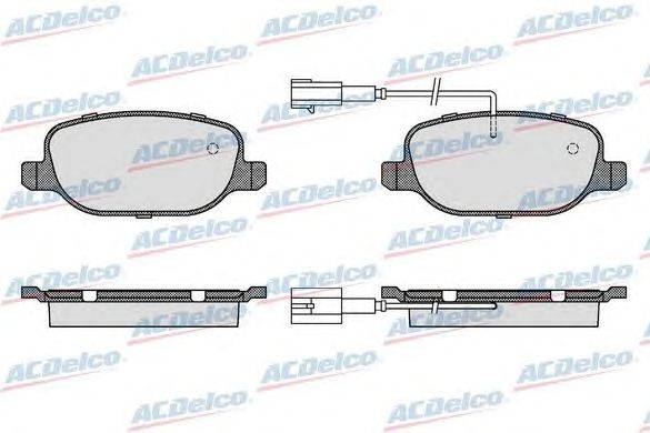 Комплект тормозных колодок, дисковый тормоз ACDelco AC058855AD