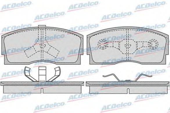 Комплект тормозных колодок, дисковый тормоз ACDelco AC058926D